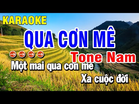 Karaoke Qua Cơn Mê Nhạc Sống Tone Nam | Huỳnh Anh