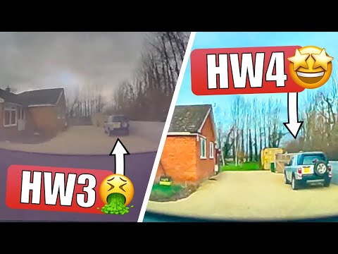 Tesla Vision HW4 5MP vs HW3 1.2MP Full Camera Comparison - Tesla Vision FSD 2024 Highland Upgrade