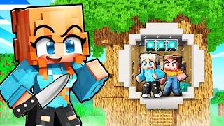 Ich BAUE ein GEHEIMES BAUMHAUS um mich vom verrückten FANMÄDCHEN zu verstecken in Minecraft!