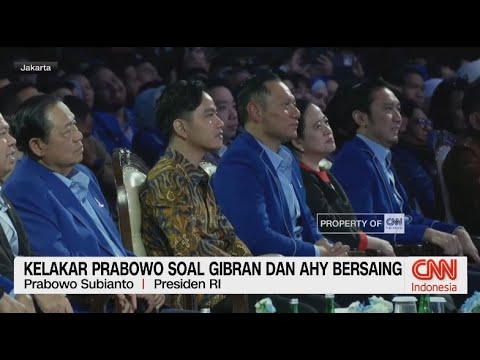 Kelakar Prabowo Soal Gibran dan AHY Bersaing