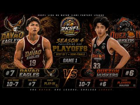 LIVE: DAVAO EAGLES vs QUEZON | GAME 1 SEMI-FINALS LNB PLAYOFFS | SEASON 4 | August 11, 2026