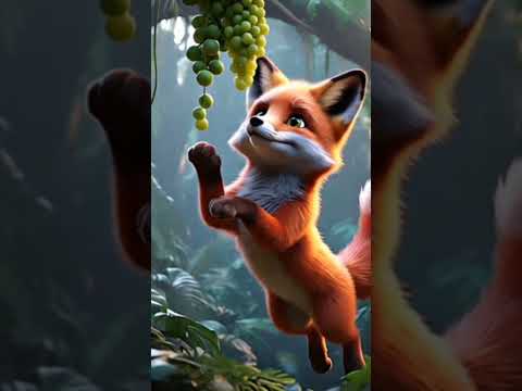 Animated Story: The Clever Fox and the Grapes #shorts #funny #cartoonmaker