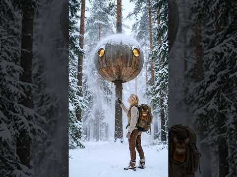 Прячусь от МЕДВЕДЯ с котом в убежище на дереве! 🐻