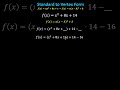 Understanding Quadratic Functions in Vertex Form