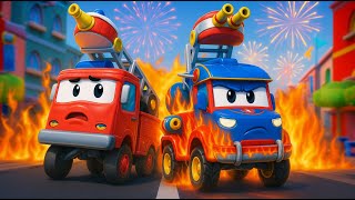 Fire in Car City: Who Did It? 🔥 Fire Trucks Rescue Team | Super Truck