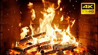 🔥 Gentle Flames Fireplace with Real Crackling Fire and Glowing Logs for Gentle Holiday Atmosphere