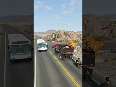 Realistic Highway Car Crashes #25
