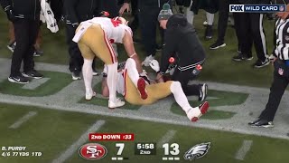 George Kittle Leg Injury vs Eagles (Carted Off)