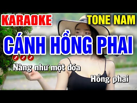 CÁNH HỒNG PHAI Karaoke Rumba Ngân Ngân Tone Nam | Bến Tình Karaoke