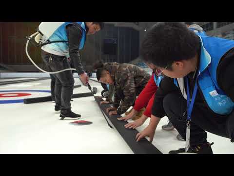 The water to ice conversion in the National Aquatics Center -2019-time-lapse video