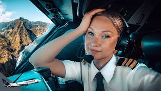 BOEING 737 Crosswind LANDING Madeira FUNCHAL Airport RWY05 | Cockpit View | Life Of An Airline Pilot