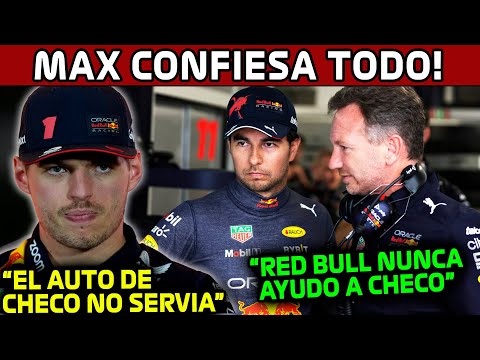 "RED BULL NUNCA AYUDO a CHECO" MAX LO CONFIESA TODO!! EL AUTO de CHECO NUNCA FUNCIONO!! RED BULL F1