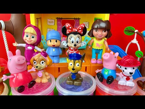 Chazinho Na Casa Na Árvore e Brincando No Parquinho Com Peppa Pig, Pocoyo, Masha e Minnie