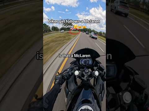 is she a gold digger or stalker? or both 🤣 #motovlog #mclaren #bikergirl