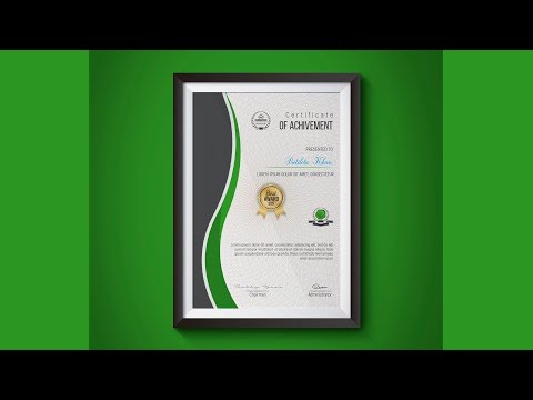 Professional Certificate Design - Photoshop CC Tutorial