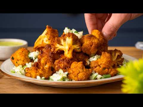 Cómo hacer alitas de coliflor estilo búfalo 🌶️ Delicioso snack picante