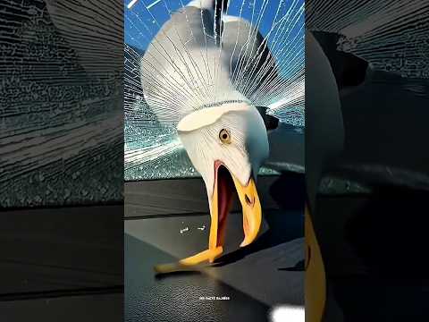 পাখিটি খাবারের জন্য গাড়ির গ্লাস ভেঙ্গে ফেলল..😱😱#shorts #viral #facts