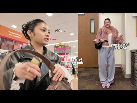 College JEOrney📚 overdressed in school, errands + how the staff treated me in ulta 🫢