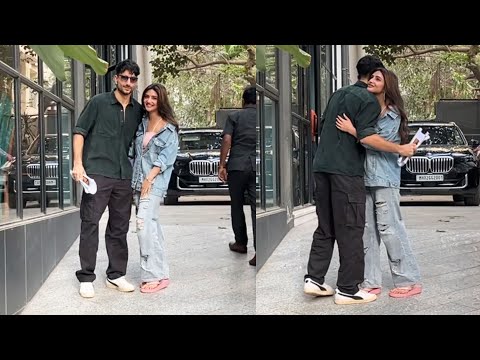 Ibrahim Ali Khan And Sreeleela Spotted At Maddock Office In Khar