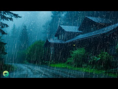 Barulho de Chuva no Telhado com Muito Trovões para Dormir Profundamente - Ruído Branco Natural