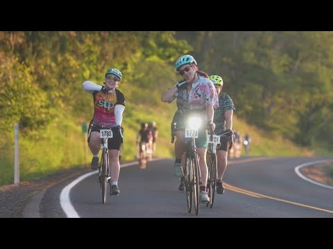 YouTube video thumbnail: 'Feels Amazing': Cyclists Make Annual Seattle to Portland Trip Over Single Weekend