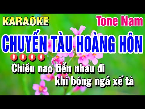 Karaoke Chuyến Tàu Hoàng Hôn Nhạc Sống Tone Nam Dm | Beat Huỳnh Anh