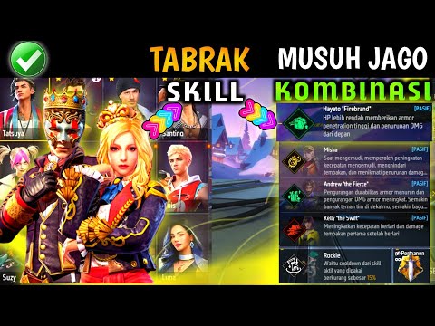 TABRAK MUSUH JAGO 🔥 KOMBINASI SKILL KARAKTER FREE FIRE 2025 & SKILL PET FF TERBAIK