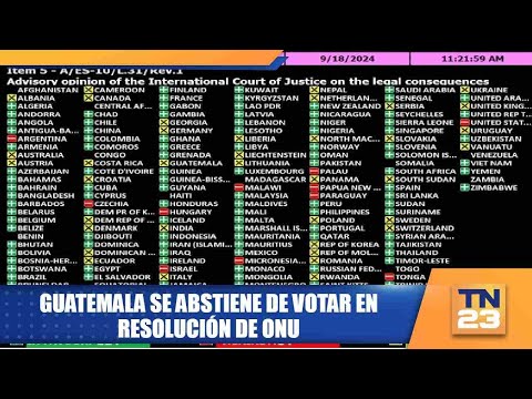 Guatemala se abstiene de votar en resolución de ONU