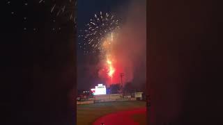 Some fireworks after a Somerset Patriots baseball game!  ⚾ #baseball #milb
