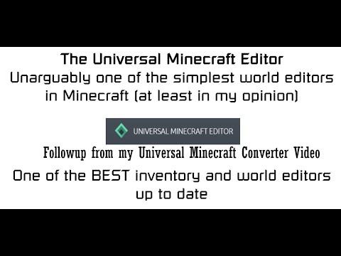 universal minecraft editor help