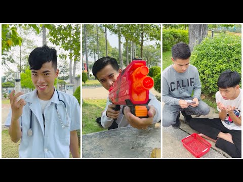 Doctor vs Gun toys vs Poor homeless ‼️ Linh Nhi Shorts 😍 LNS vs SH