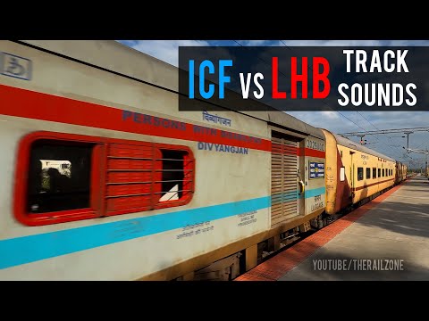 ICF vs LHB Coach Track Sounds high-speed #trainvideos #indianrailways #trains