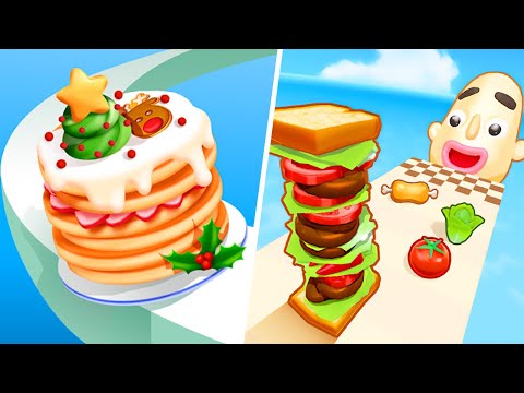 Pancake Run VS Sandwich Runner, Sandwich Runner Game Video, Pancake Run Gameplay, Sandwich Run Spicy