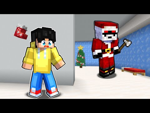 I Escape EVIL SANTA in Minecraft! ( Tagalog )