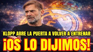 💥BOMBAZO KLOPP | Abre la puerta a volver a entrenar 