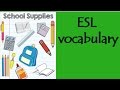 Essential School Supplies Vocabulary in English