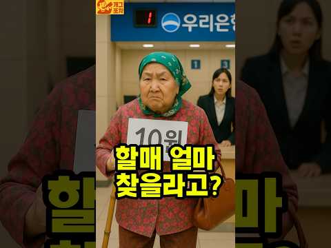 은행에서 십원만 어떻게 찾노