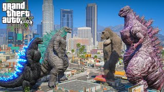 Heisei Godzilla, The Legendary Godzilla vs Shin Godzilla, Kong - The Final Rematch ( GTA V Mods )