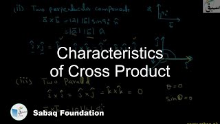 Characteristics of Cross Product