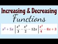 Analyzing Increasing Functions