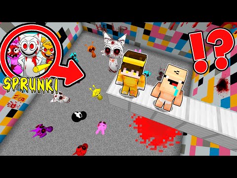 ¡Encerrados en la PRISION de SPRUNKI en Minecraft! 😨 | Escapa de INCREDIBOX SPRUNKI o MUERE