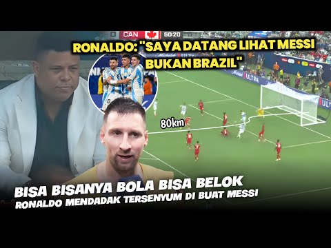 'Merinding Lihat Messi Cetak Gol' || Ronaldo Nazario Pantau Messi Di stadion Met life