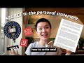 Personal Statement Writing Tips