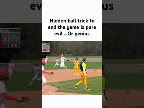 Hidden Ball Trick To End The Game Is Diabolical #baseball