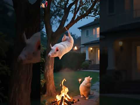 Pig Rescued, Then Turned Into Roast… The Girl’s Reaction Will Stun You #funny #shortsfeed  #cute