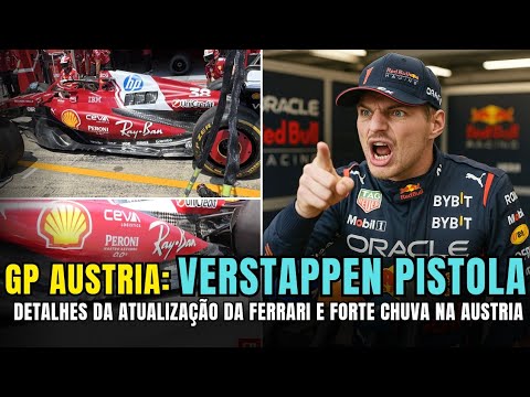 GP DA AUSTRIA: VERSTAPPEN PISTOLA NA ENTREVISTA! DETALHES DA ATUALIZAÇÃO DA FERRARI E FORTE CHUVA