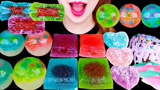 ASMR HOME MADE SILKY GEM, CRYSTAL CANDY, GALAXY FOOD EATING SOUNDS MUKBANG 갤럭시 우주 실키잼 코하쿠토 먹방 咀嚼音