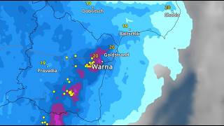 Gewitter ⛈️ über Warna Bulgarien zieht auf am 02.06.2026 hier im"Livestream"hier seit Ihr Live dabei