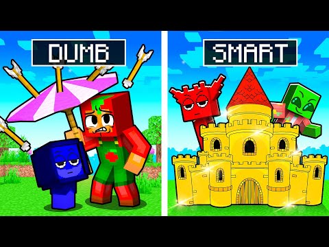 DUMB vs SMART Protect the Sprunki in Minecraft!