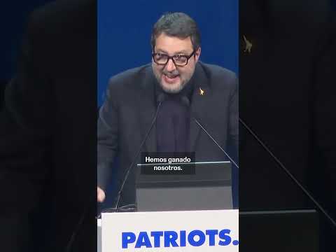 Matteo Salvini, en la Cumbre Patriots: "Bye, bye, Pedro Sánchez" #shorts